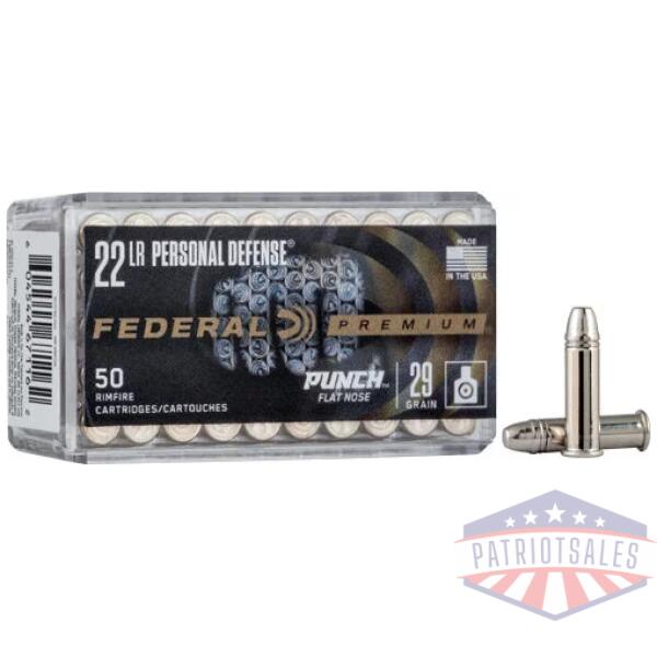 FEDERAL PUNCH 22LR 29GR FLAT - NOSE 50RD 100BX/CS