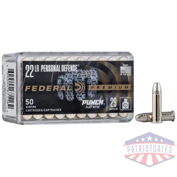 FEDERAL PUNCH 22LR 29GR FLAT - NOSE 50RD 100BX/CS