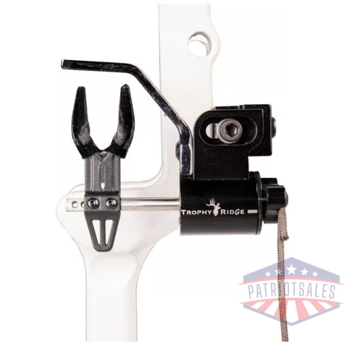 Are310r_on-ghosted-bow - trophy ridge arrow rest sync - drop away rh black - are310r on ghosted bow