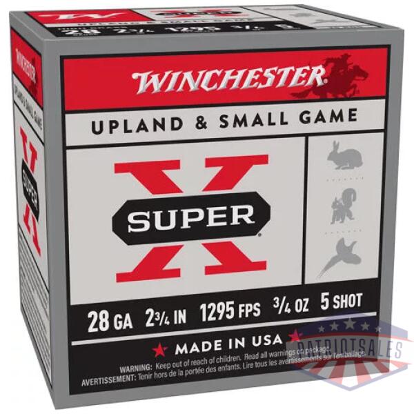 WINCHESTER SUPER-X 28GA 2.75" - 3/4OZ #6 1295FPS 25RD 10BX/CS