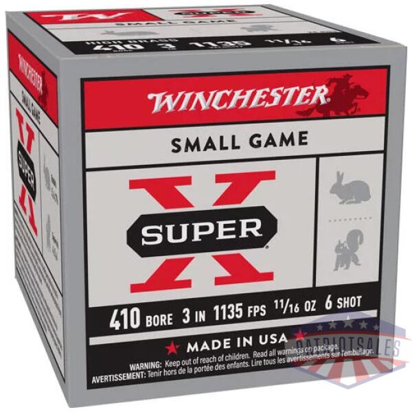 WINCHESTER SUPER-X 410 3" - 11/16OZ #6 25RD 10BX/CS