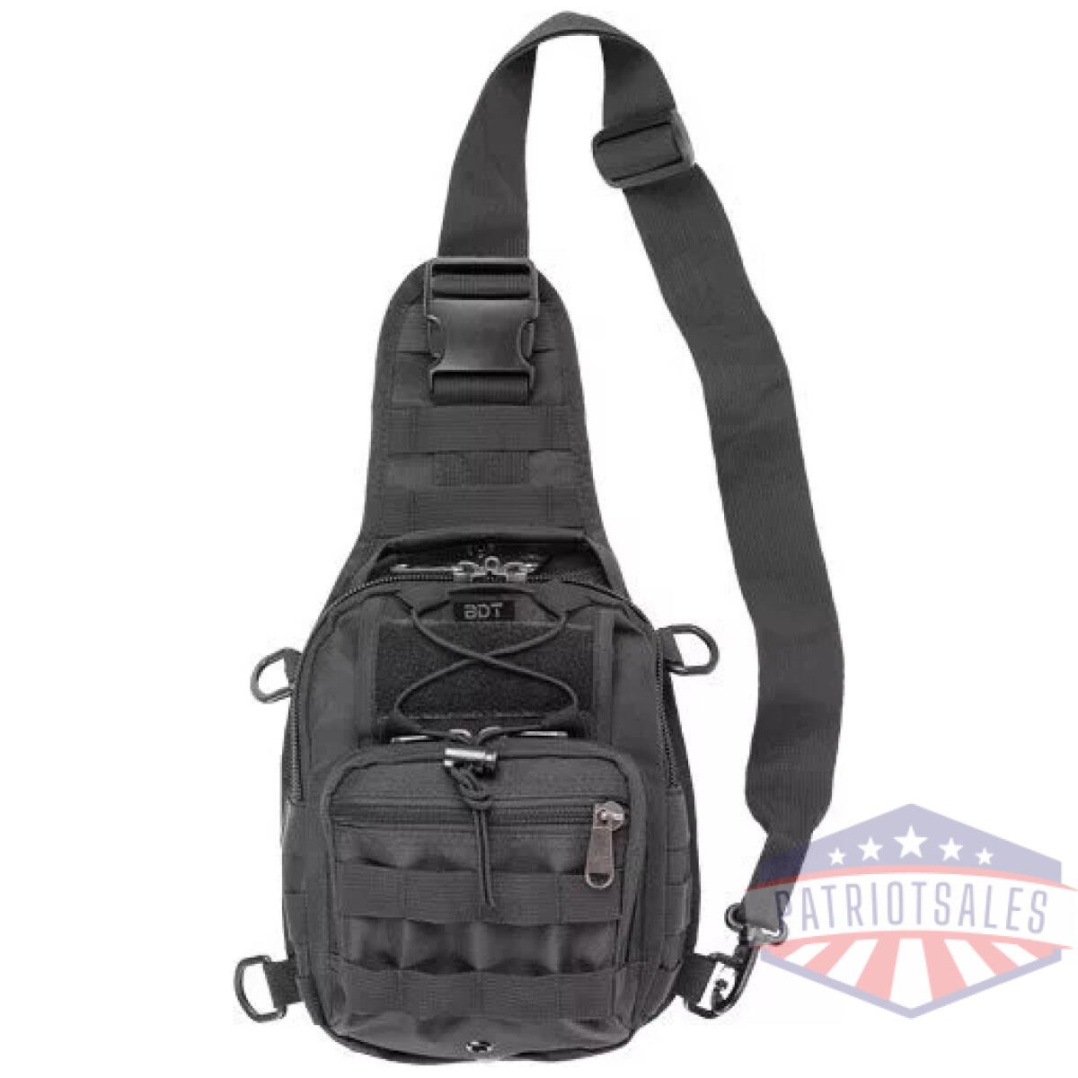 Bdt407b - bulldog bdt x-small sling bag` - w/molle webbing black - bdt407b