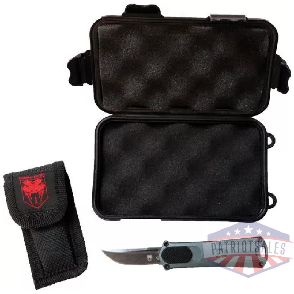 Cobratec california 952 otf - grey 1. 75" d2 steel drop pnt - image 2