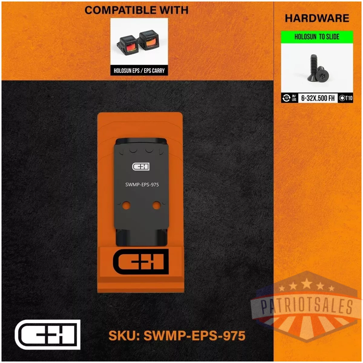 Chp-swmp-eps-975 - optics adapter plate - s&w m2. 0 core - chp swmp eps 975