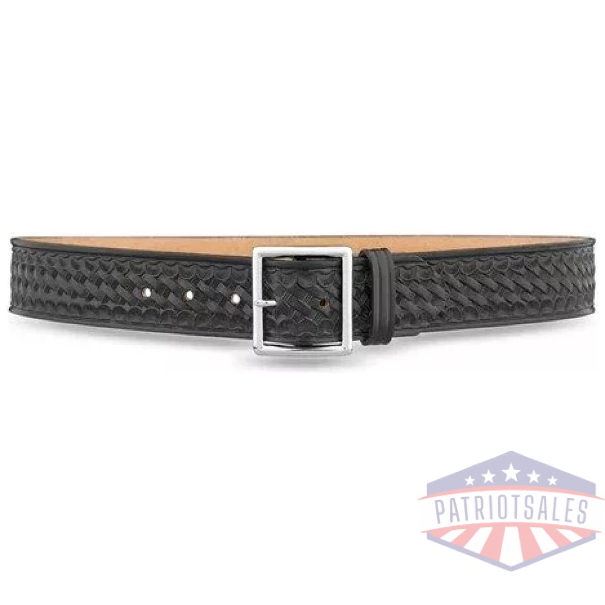 Dty-1621-46-9031. Webp - 1-3/4"" basketweave leather garrison belt with nickel buckle - dty 1621 46 9031