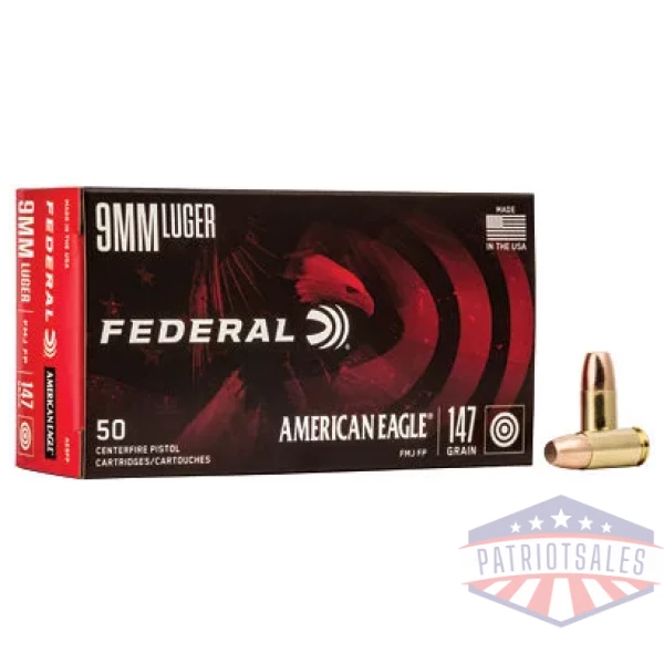 FED AM EAGLE 9MM 147GR FMJ 50/1000