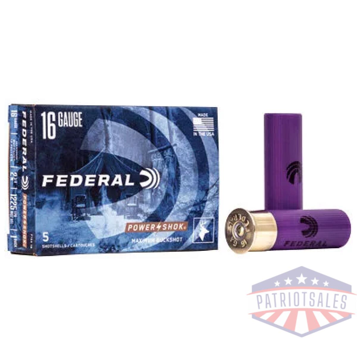 Fef1641b_1 - fed pwrshk 16ga 2. 75 mx #1 bck 5/250 - fef1641b 1