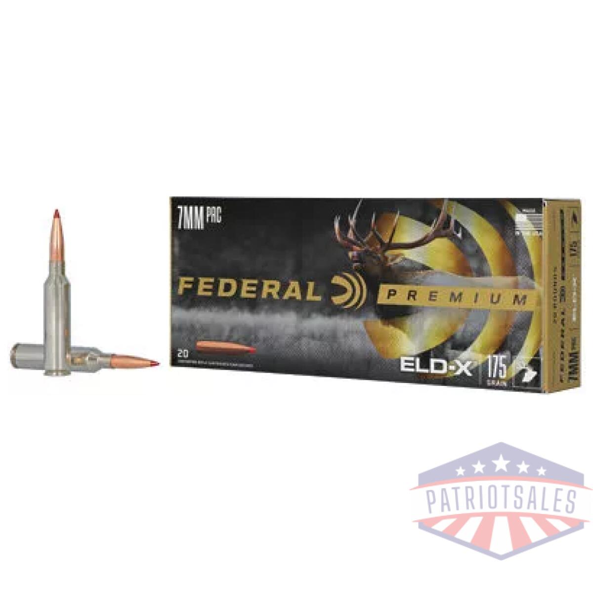 Fep7prceldx1_1 - fed prm 7mm prc 175gr eld-x 20/200 - fep7prceldx1 1