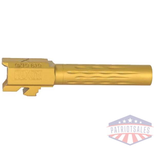 FAXON FITS GLOCK 19 BARREL 9MM - FLAME FLUTED NON THREADED TIN