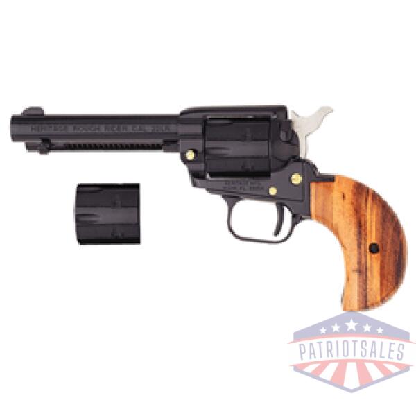 HERITAGE 22LR/WMR COMBO 4.75" - BLUED COCOBOLO BIRDSHEAD GRIPS
