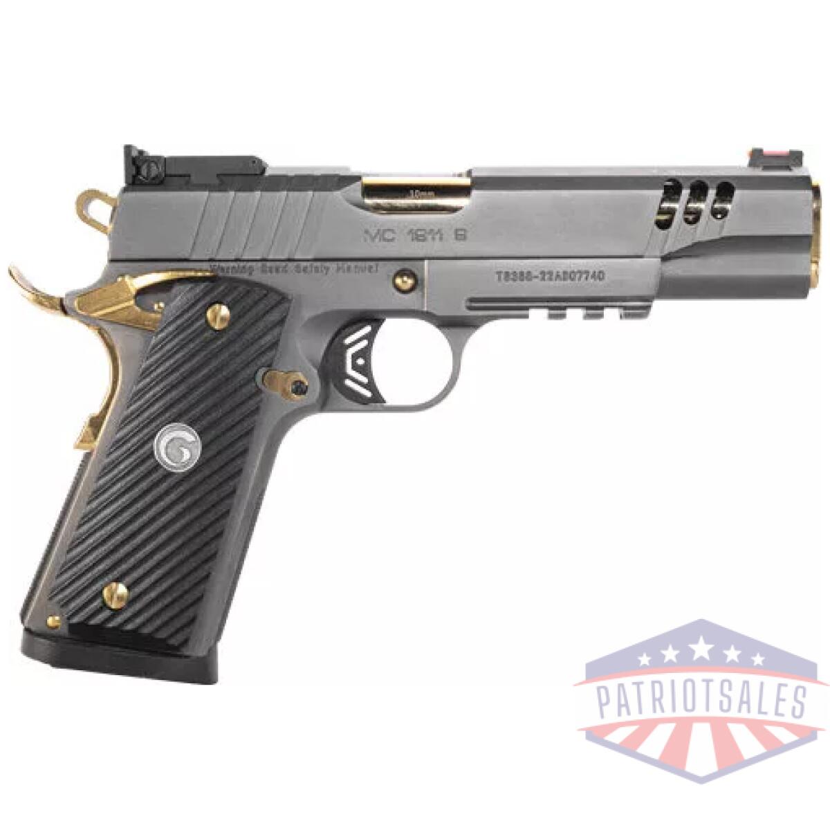 G390299 - girsan mc1911 negotiator 10mm - match titanium/gold 9rd talo - g390299
