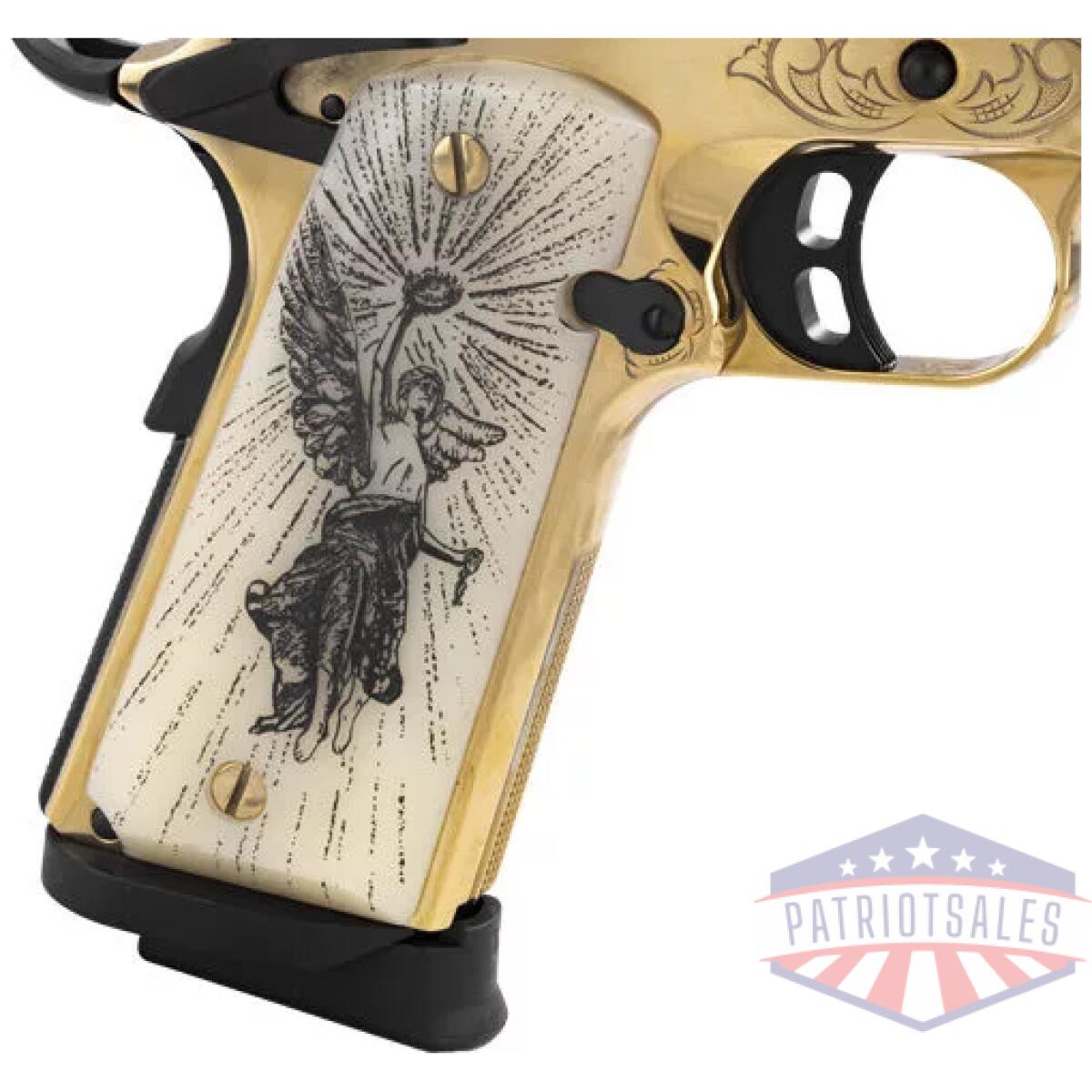 G391093_grip_1. Webp - girsan mc1911 deluxe gold govt - 38 super 10rd engraved - g391093 grip 1