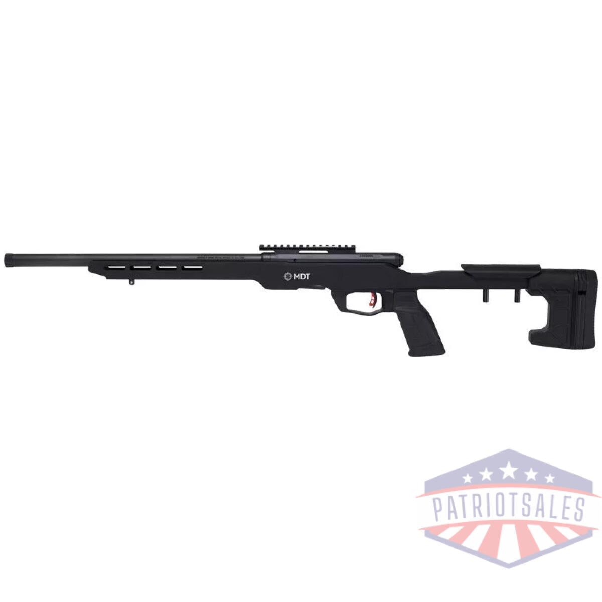 G70248_left - savage b22 precision 22lr 18" - hb mdt chassis w/rail black - g70248 left