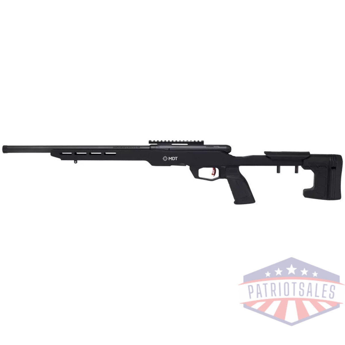 G70248_left - savage b22 precision 22lr 18" - hb mdt chassis w/rail black - g70248 left