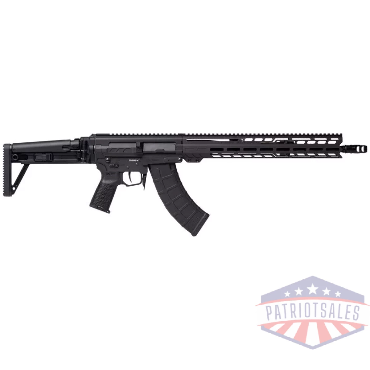 Cmmg rifle dissent mk47 7. 62x - 39 16. 1" 30rd folding stk blk - image 1