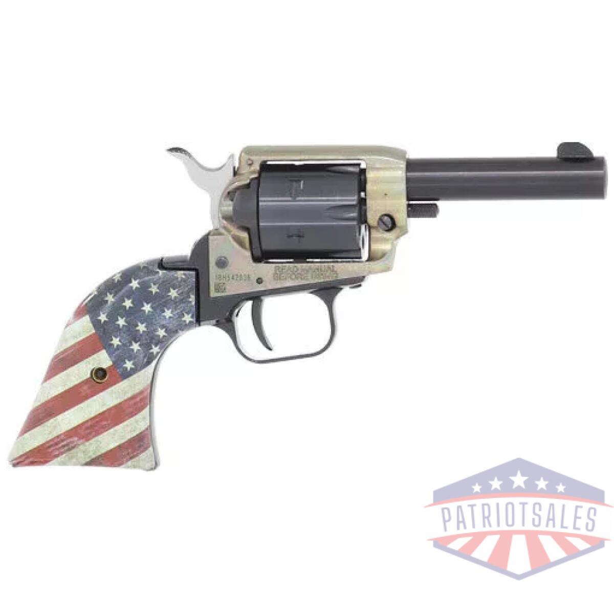 Gbk22ch3usflag - heritage barkeep 22lr fs 3" - usa flag grip - gbk22ch3usflag