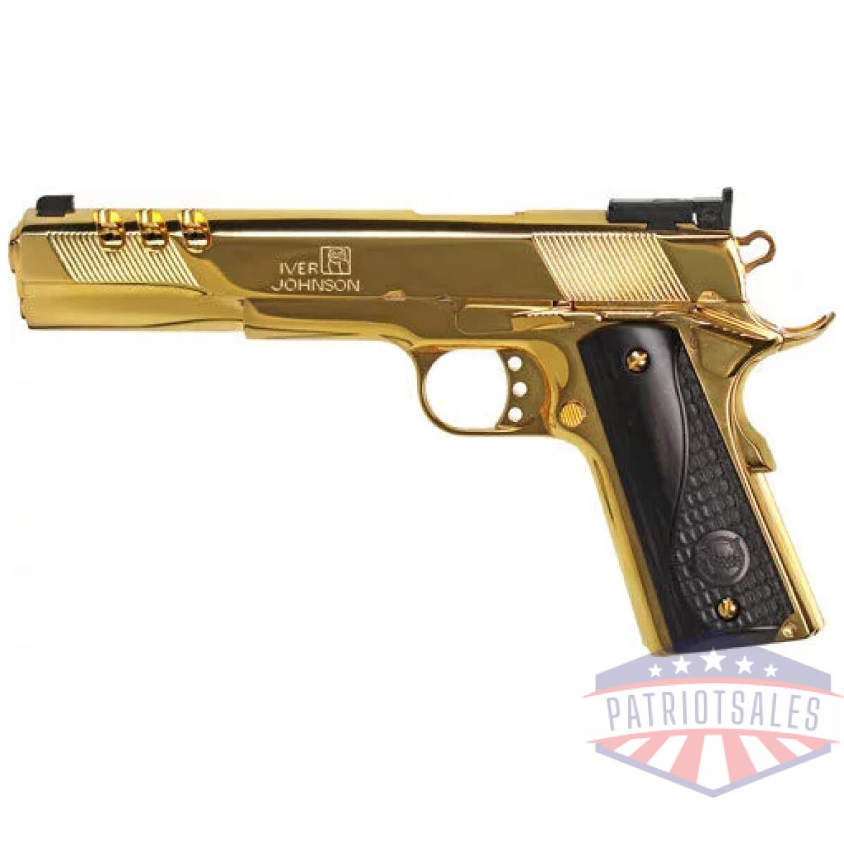 Gij39_left - iver johnson eagle xl ported - 10mm 6" 24k gold black wood - gij39 left