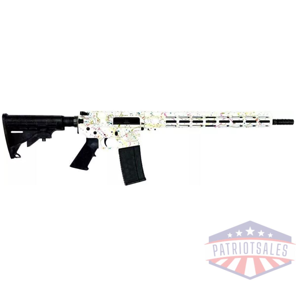 Gl15223swht. Webp - glfa ar15 splatter 223 wylde - 16" nit bbl white - gl15223swht