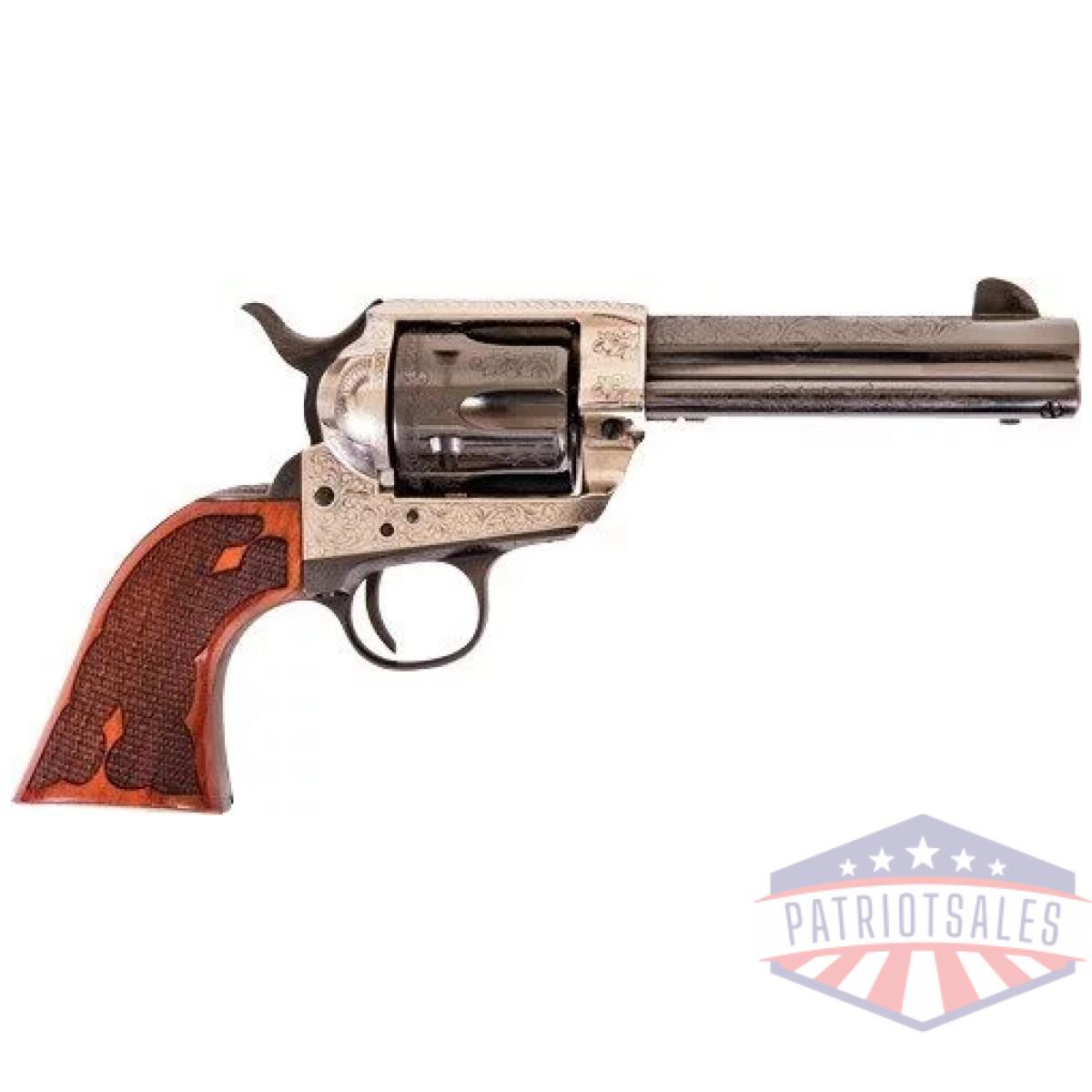 Gpp410lsfw - cimarron frontier 45lc pw fs - 4. 75" engraved silver/bl wal - gpp410lsfw