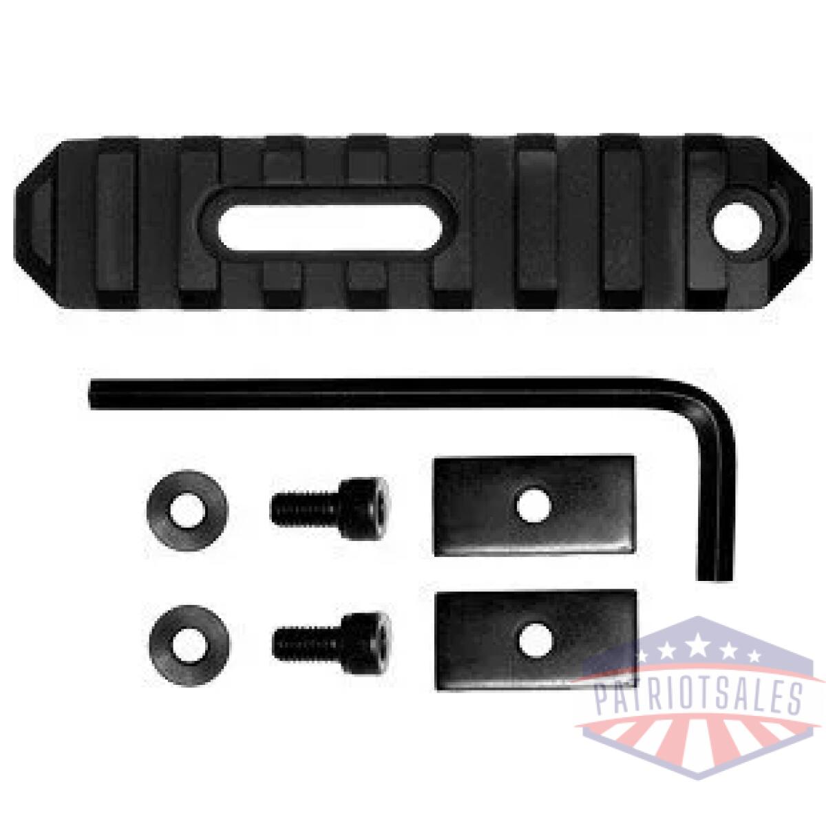 Gtsw190 - grovtec rail section stock ar - 3. 8" 9 slot aluminum black - gtsw190
