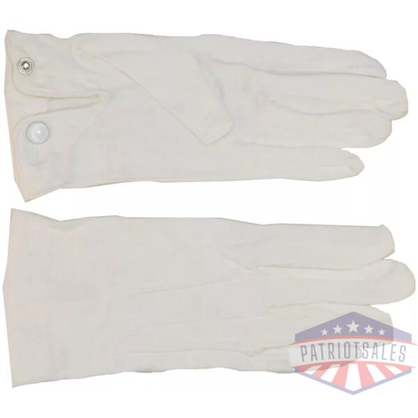 Parade Snap Gloves - Raised Pointing - White