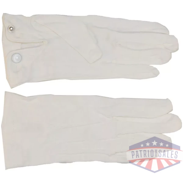 Parade Snap Gloves - Raised Pointing - White