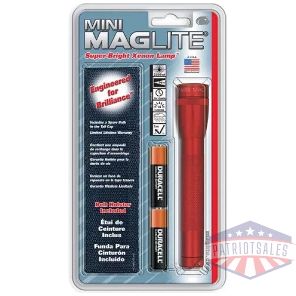 M2A Mini Mag 2 AA-Cell Incandescent Flashlight w/Holster