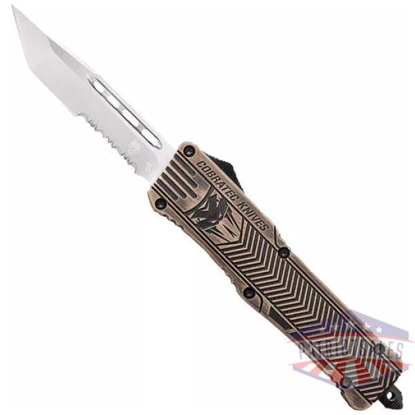 COBRATEC MEDIUM CTK1 OTF - DESERT SAND 3" TANTO SERRATED