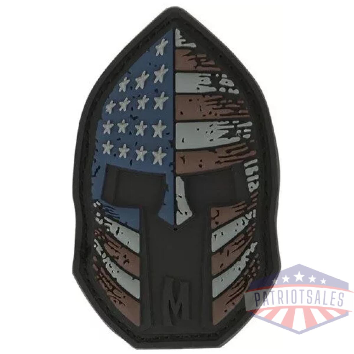 Mxp-pvcpatch-sprtx - stars and stripes spartan helmet morale patch - mxp pvcpatch sprtx