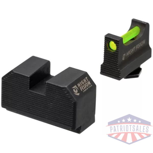 Optic Height Fiber Optic Sight Set for Glock 17/19/45/48 w/ RMR/507C/SRO/ACRO