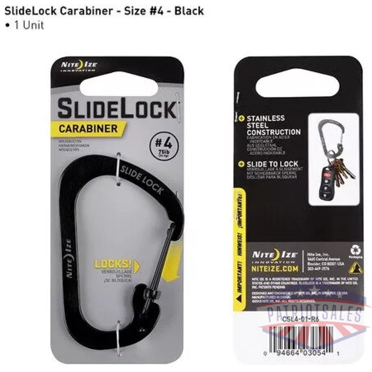 Nicsl4-01-r6 - carabiner slidelock steel #4 - nicsl4 01 r6