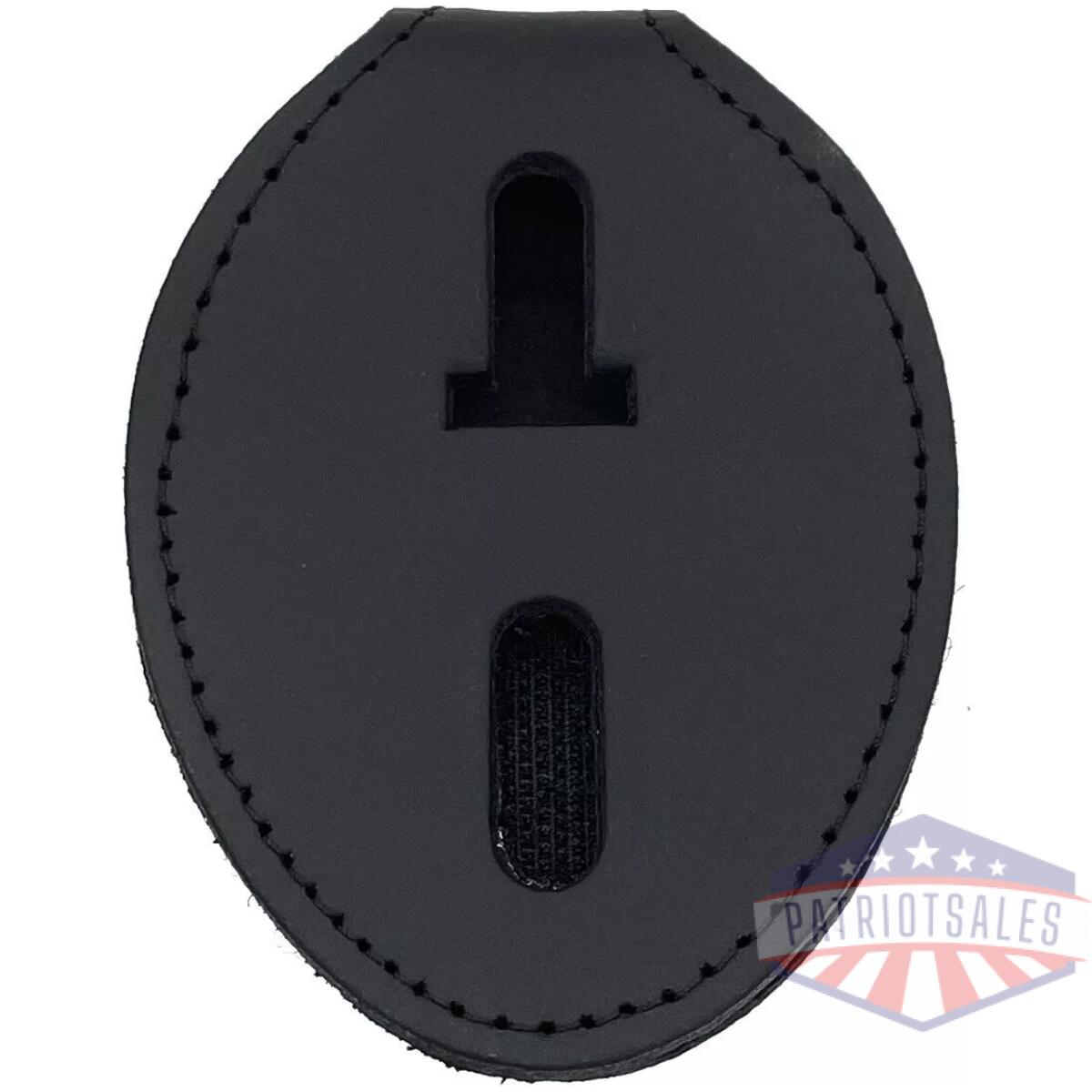 Universal oval badge clip w/ pocket & chain - image 1