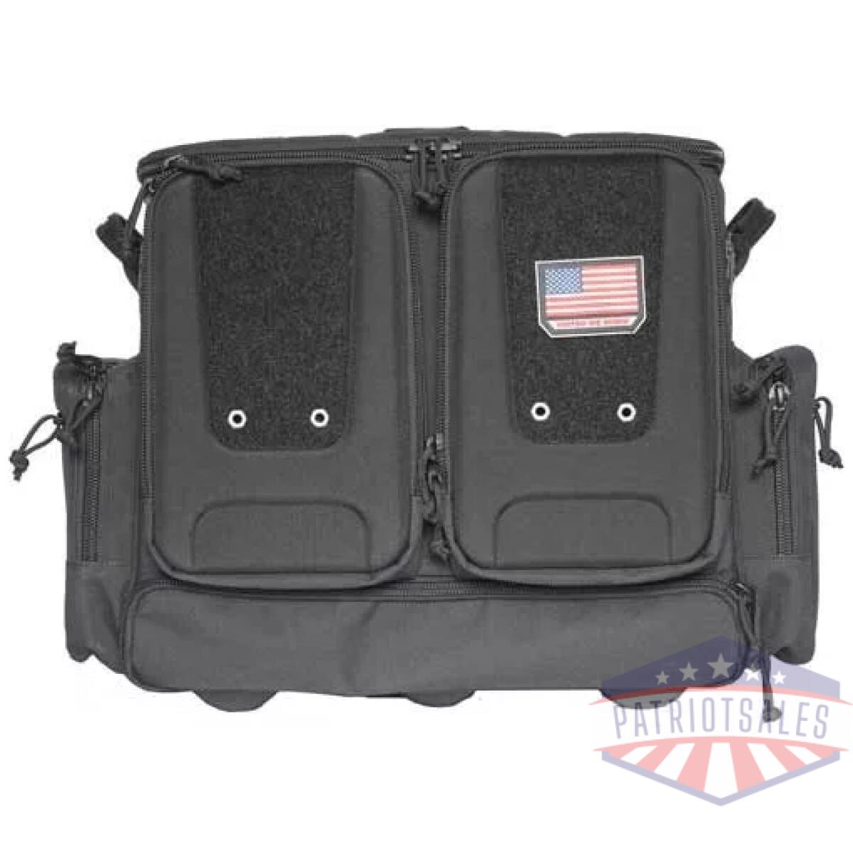 T2112robb - gps tactical rolling range bag - holds 10 handguns black nylon - t2112robb