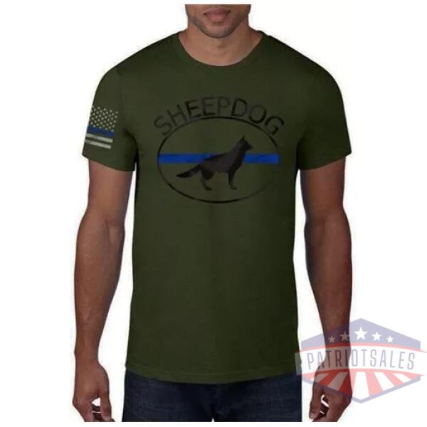 Men's T-Shirt -Thin Blue Line Sheepdog
