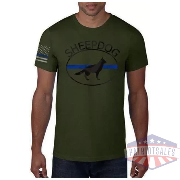 Men's T-Shirt -Thin Blue Line Sheepdog