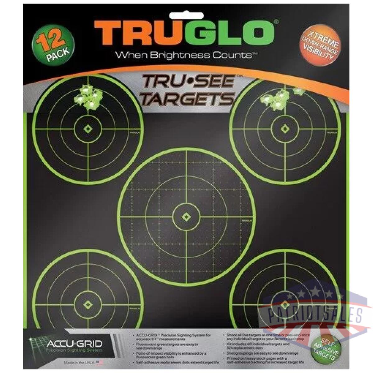 Tg11a12. Webp - truglo tru-see reactive target - 5 bull 12-pack - tg11a12