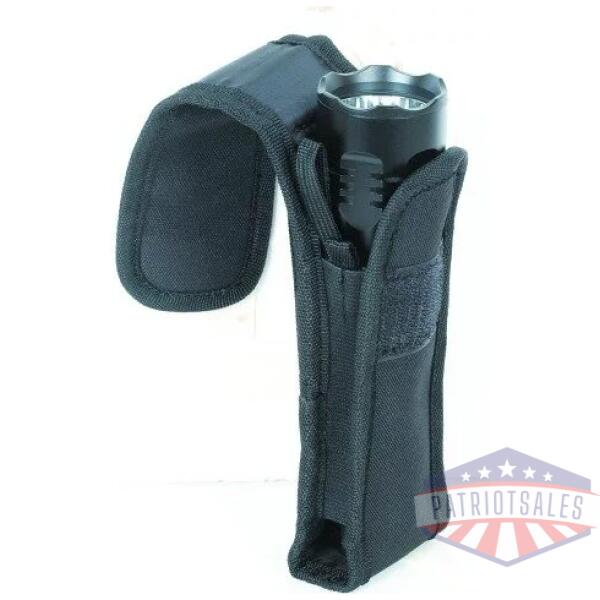 Flashlight Pouch W/ Adjustable Cover & Elastic Sides