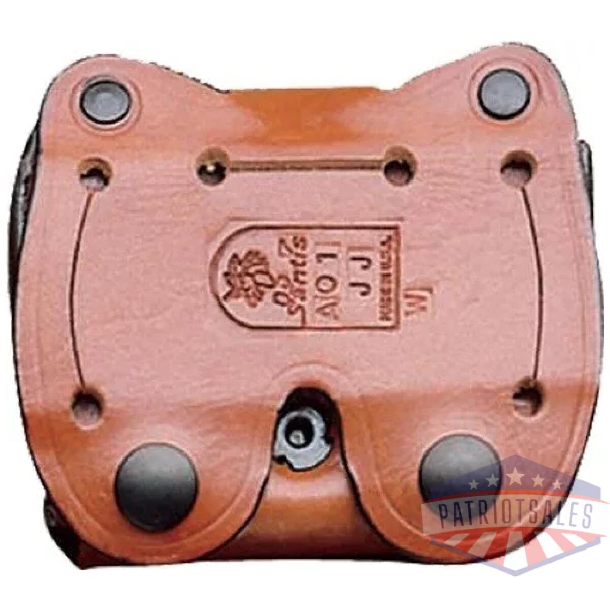 A01tjeez0_back - desantis double mag pouch owb - leather single stack 9/40 tan - a01tjeez0 back