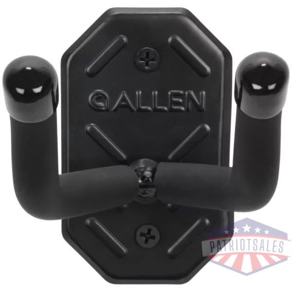 Allen Defender Double Hooks with Metal Mounting Plate Black