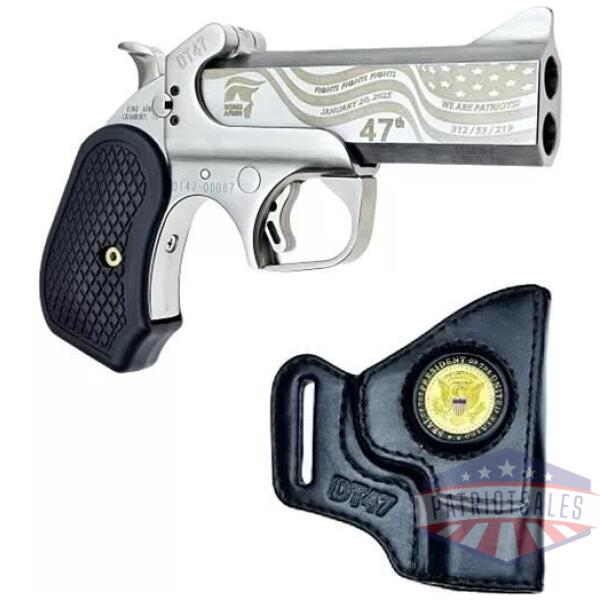 Bond Arms DT47 Limited Edition "Trump" Handgun .45 Colt/410ga 2rd Capacity 4.25" Engraved Barrel Satin Finish w/Holster