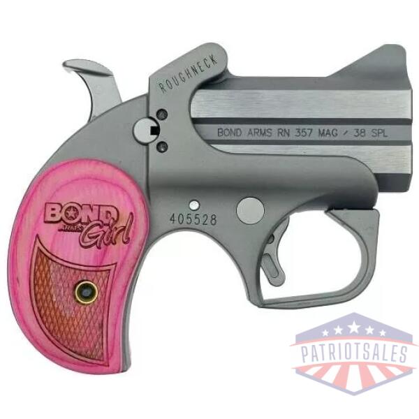 Bond Arms "Bond Arms Girl" Roughneck Handgun .357 Mag/.38 Spl  2rd Capacity 2.5'' Barrel Pink Bond Arms Girl Wood Grips