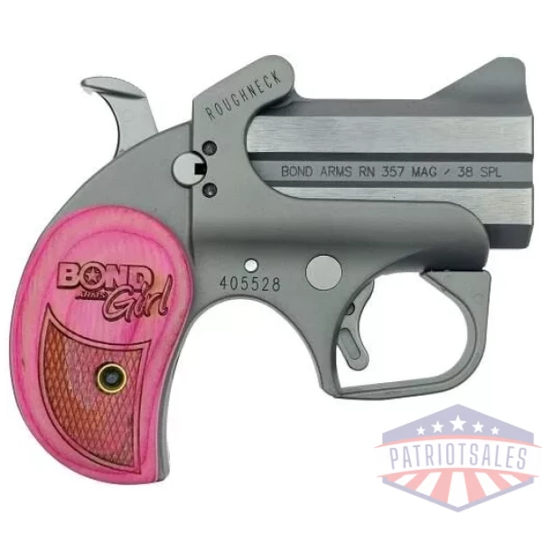 Bond Arms "Bond Arms Girl" Roughneck Handgun .357 Mag/.38 Spl  2rd Capacity 2.5'' Barrel Pink Bond Arms Girl Wood Grips