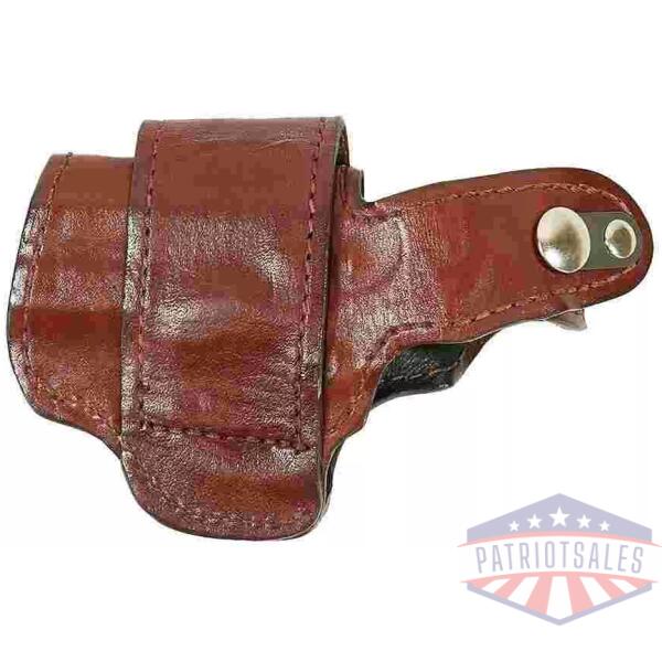 Bond Arms Leather Driving Holster RH 3" Barrel Brown with Henna Stitching
