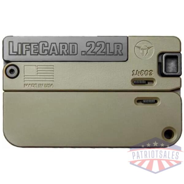 LifeCard .22 LR Single Action Pistol - Polymer Handle Noveske Bazooka Green