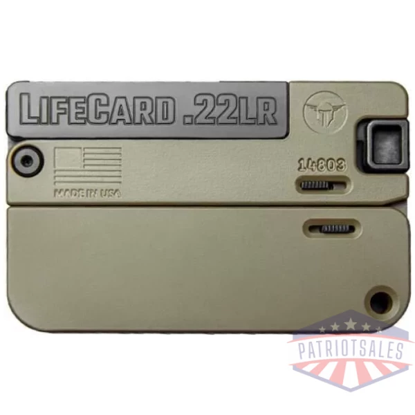 LifeCard .22 LR Single Action Pistol - Polymer Handle Noveske Bazooka Green