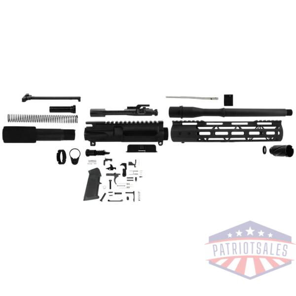 TacFire 10.5" Unassembled AR 300 Blackout Pistol Build Kit with Lower Parts Kit