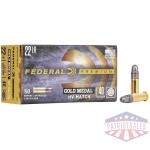 Federal Premium Gold Medal HV Rimfire Ammunition .22 LR 40 gr SLD 1200 fps 50/box