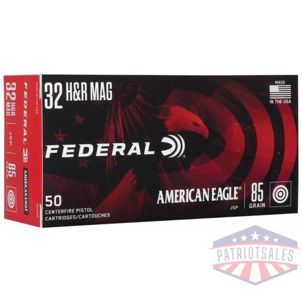 Federal American Eagle Handgun Ammunition .32 H&R Mag 85gr JSP 975 fps 50/ct