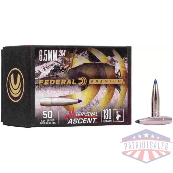 Federal Terminal Ascent Component Bullet - .264 130 Grain PT 50/ct