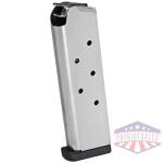 Springfield 1911 Stainless Steel  EMP Magazine with Slam Pad .45 ACP 7/rd